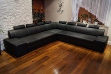 Großes Ecksofa aus hochwertigem Naturleder Sofa Eckcouch Echtleder Ledersofa