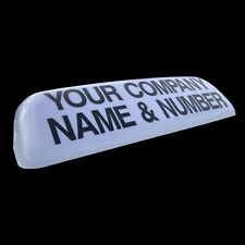 Taxi Dachschild magnetisches Topschild 24" Streamline weiße LED Leuchten Lettercraft