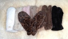 Faux fur fäustlinge webfell - fäustlinge,