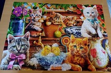 Bluebird Puzzle, Katzen in dem Gartenschuppen,  70241-P, 68x48cm, Neuwertig