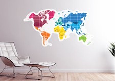 Weltkarte Wandaufkleber