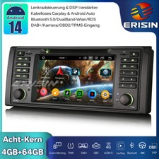 DAB+ Android 14  Autoradio GPS Navi CarPlay DVD DSP 64GB RDS Für BMW 5er E39 M5