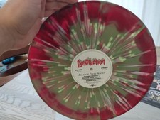 DESTRUCTION Release From Agony LP Olive & Red Smash w/ White Splatter MINT