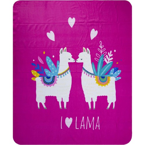 Aymax fleece decke lama - fleece-decke, rosa