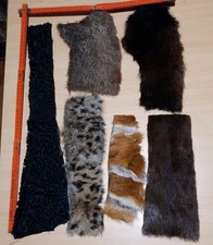 .Echt Fell Rest von verschiedenen Tierarten,  gebraucht, mittlere Stücke
