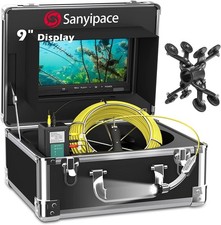 Sanyipace Rohrkamera Kanalkamera Inspektionskamera 9Zoll Bildschirm 5x Zoom