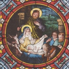 3 Servietten ~ Geburt Jesus im Stall Christkind Weihnachten