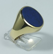 Herrenring Lapislazuli  .585 Gold Größe: 62    # G 6159