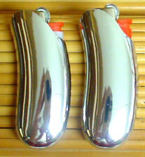 2 x MINI BIC Feuerzeug mit Hülle Bohne "Bean" verchromt Metallhülle Chrom Metall