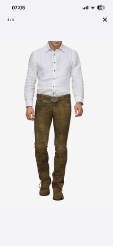 Lederhose rocco havanna lang - lederhose,