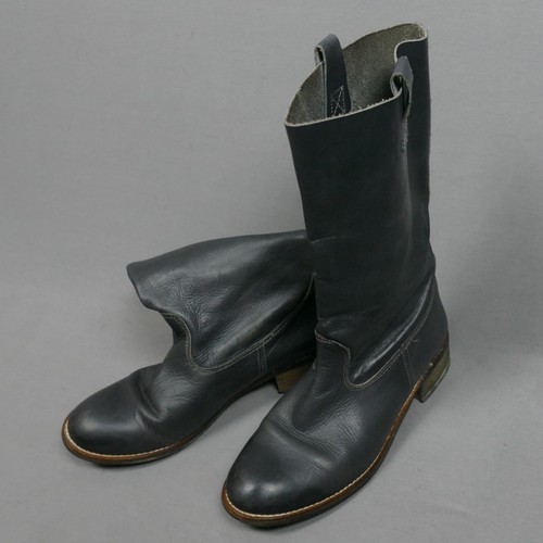 Lederstiefel 38 dunkelgrau - lederstiefel, gr.