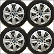 BMW 3er E90 E91 E92 E93 Sommer-Reifen 205/55 R16 Stahl-Felgen mit Radkappen
