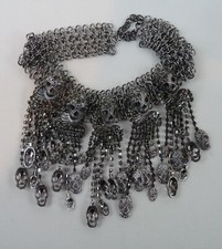 Strass skull totenkopf kette - strass,