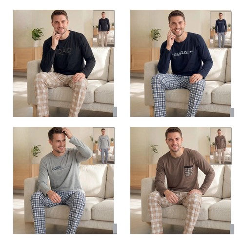 Herren pyjama schlafanzug set - herren,