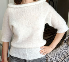 Handgestrickter Pullover aus  45% Mohair, 40% Wolle, Größe 40/42
