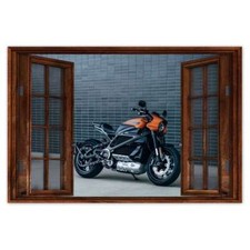 Poster WandTattoo Sticker Aufkleber Harley Davidson Motorrad Nr. H5117_PLNS