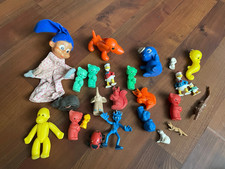 DDR-Spielzeug Kunststofffiguren Teddybär Eichhörnchen Dackel Affe Pittiplatsch