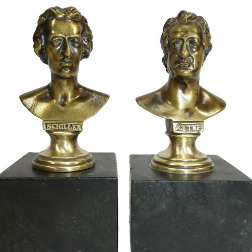 Schiller goethe bronze - goethe,