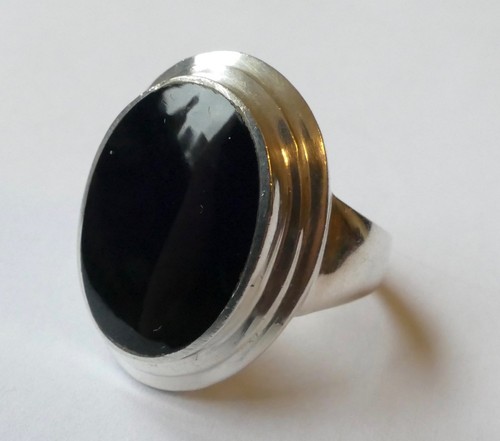 Ring onyx cabochon - onyx,