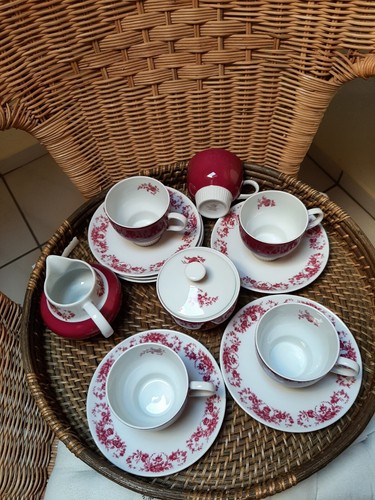 Kaffeeservice kronester rot - kaffeeservice,