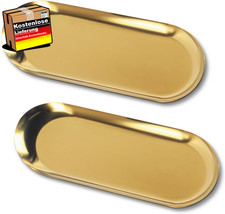 Ovales Edelstahl Deko Tablett