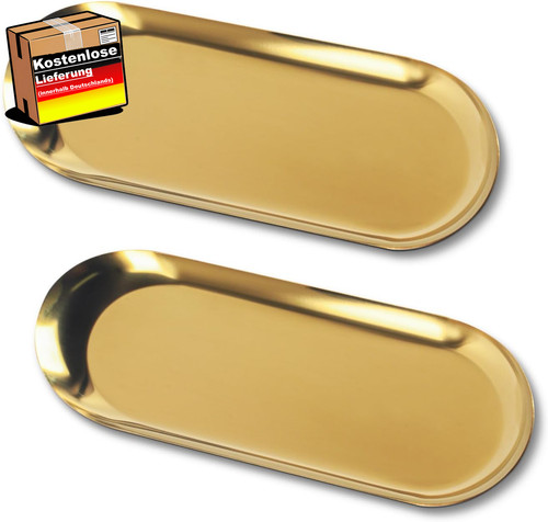 Ovales edelstahl deko - edelstahl, tablett