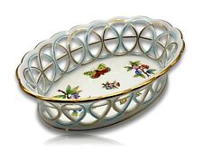 Herend 7403 VBO - Durchbruch Schale Korb - Porzellan - Queen Victoria Handbemalt