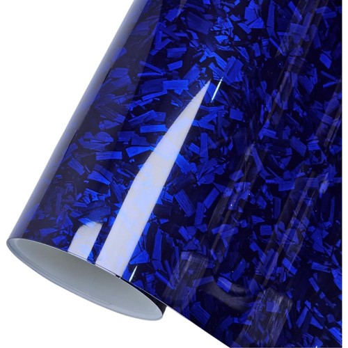 Forged carbon folie blau - folie, glanz