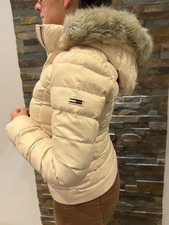 Thommy Hilfiger Daunenjacke S Damen creme mit Kapuze