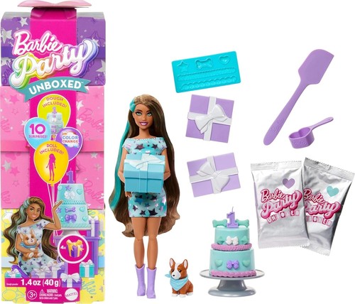 Mattel barbie party unboxed - party,