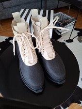 United Nude Boots Stiefeletten Schuhe schwarz creme Leder Gr. 40 NP 360,-  NEU!