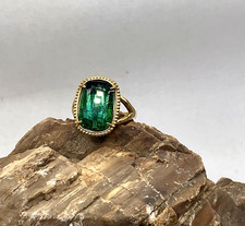 Sehr  Eleganter Grüner  Turmalin Ring von 9,5 Ct  aus  585 Gold Neu / Gr 53  !!