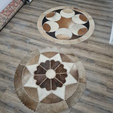 Echtfell Teppich rund