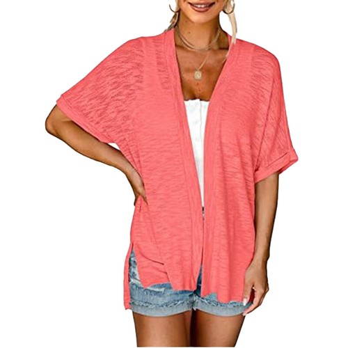 Damen strickjacke kurzarm hemd - kurzarm,