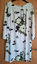 Kleid cremeweiß gemustert