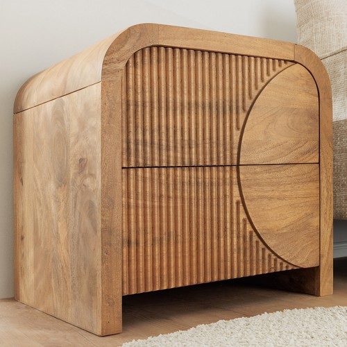 Massivholz nachttisch art deco - massivholz,
