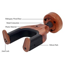 Wall-Mount-Guitar-Bass-Hangers-Hook-Keeper-Bracket-Hanger-Wooden-Wood-Holder