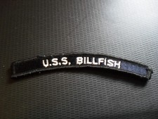 ORIGINAL US NAVY UNIFORM SCHULTER TITLE TAB USS BILLFISH Angriff U-Boot SSN