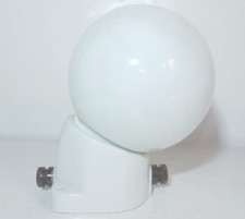 Alte Kugellampe Glas Weiß Außenleuchte E27 Art Deco schräg
