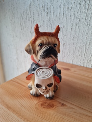 Halloween hund mit laterne - -,