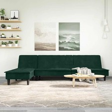 Schlafsofa in L-Form Schlafcouch Chaiselongue Ecksofa Sofa Couch Samt vidaXL