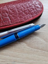 Pelikan Pelikano Füllfederhalter Schulfüller Modell 2 Blau 70er Vintage #A66