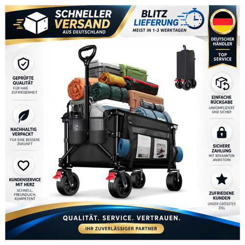 Bollerwagen faltbar mit - faltbar,