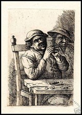 Gravur Original 1700 Men Taverne Deuchar 12