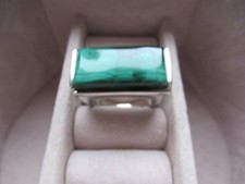 Malachit Ring Messing (Größe