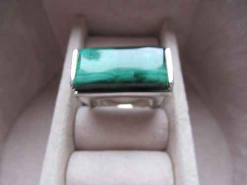 Malachit ring messing - messing, (größe