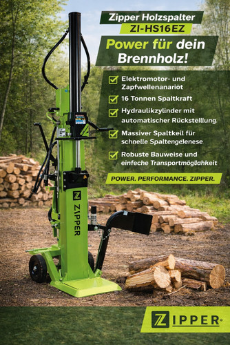 Profi holzspalter 16t zipper - holzspalter,