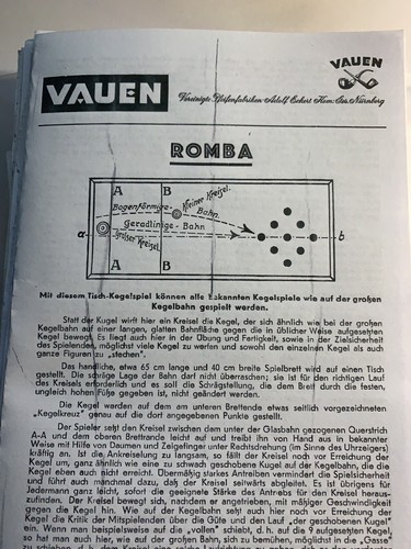 Romba tischkegelspiel vauen - tischkegelspiel,
