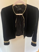 Zara Blazer Jacke schwarz Samt