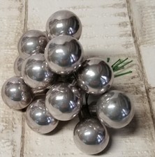 Glaskugeln am Draht 20mm silbergrau glänzend 12stck zum Basteln und Dekorieren